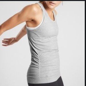 Athleta -Speedlight Tank- Cement/lt. grey
